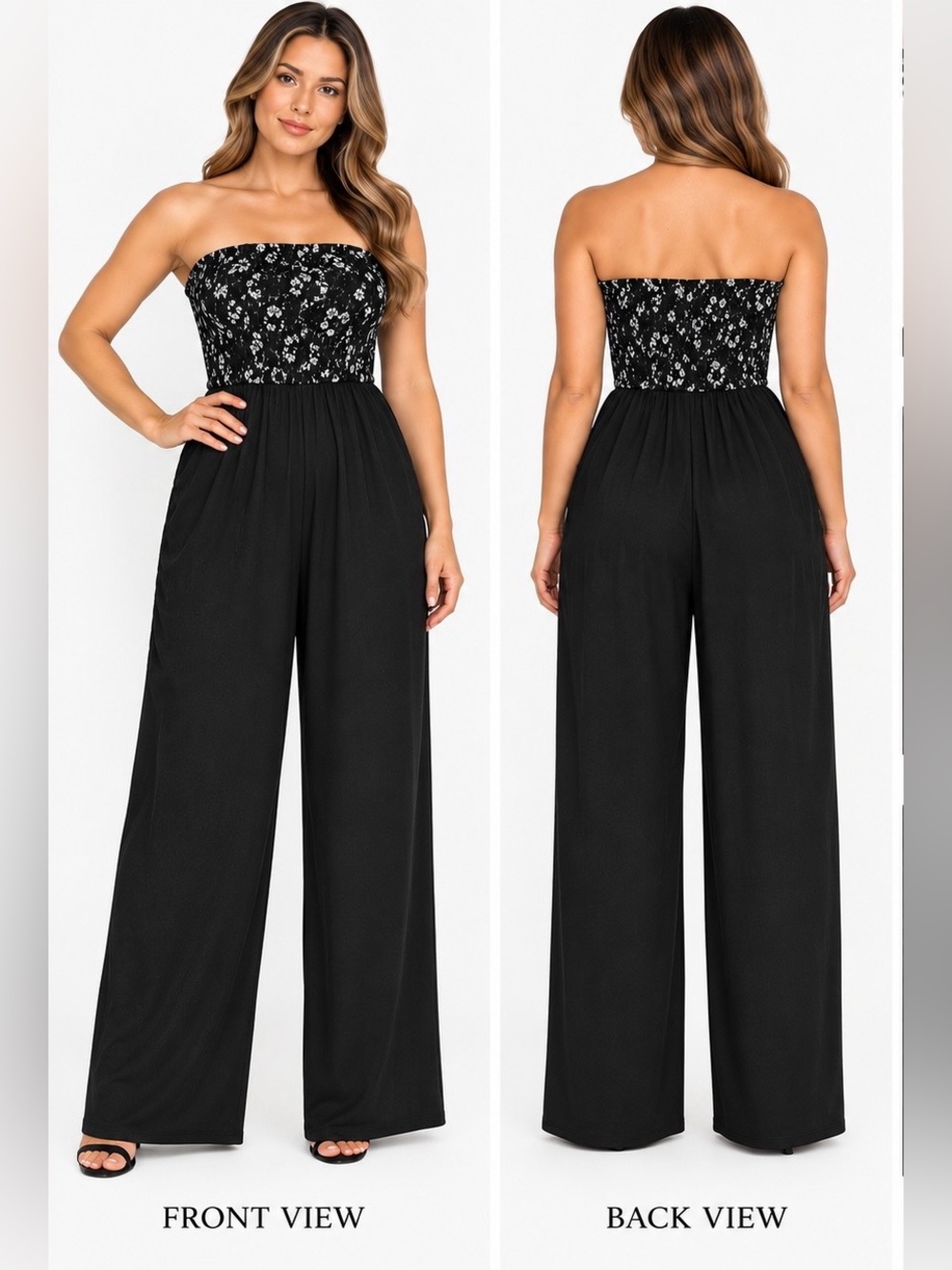 MARIANNE LACE TOP ROMPER - BLACK/SILVER SIZE 2X (NEW WITH TAGS) A35